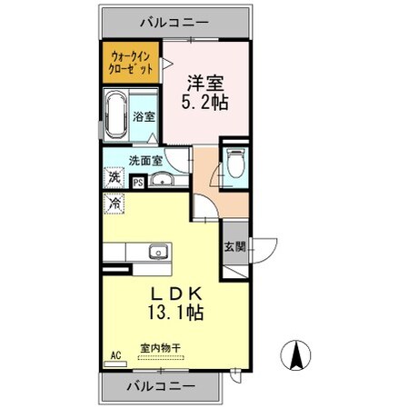 小幡駅 徒歩10分 2階の物件間取画像